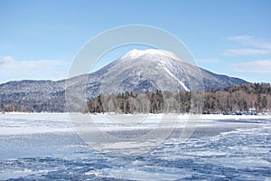 Frozen Lake Akan, Hokkaido. photo