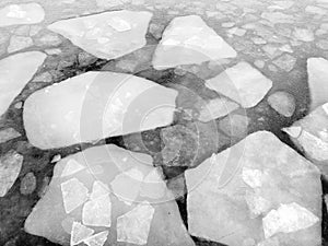 Frozen lake Qinghai Lake