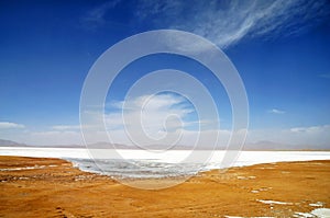 Frozen Lake in Qinghai-Tibet Plateau