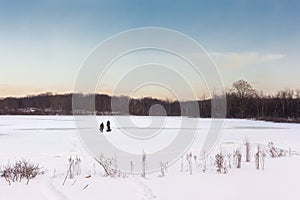 Frozen Lake - Westminister Ponds in London, Ontario