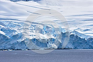 Frozen blue Land of Antarctica