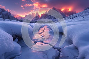 frozen lands, AI generated