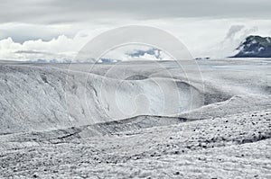 Frozen landscape on Mendenhall Glacier, Juneau, Alaska