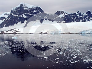 Frozen landscapes around Port Lockroy, Antarctica