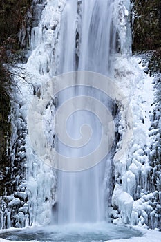 Frozen Lower Multnomah Falls