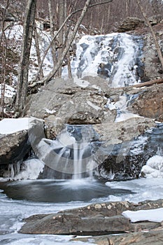 Frozen mountain stream