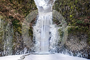 Frozen at Multnomah Falls
