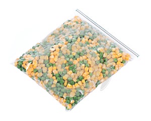 Frozen organic peas and corn