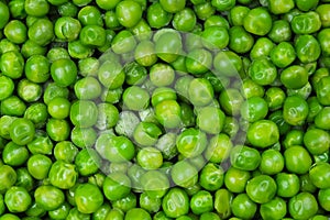 Frozen pea peases texture background. Green pease background pattern.