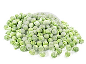 Frozen Peas on white Background - Isolated