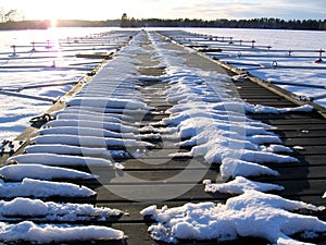 A frozen pier