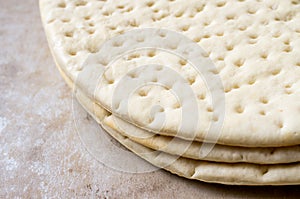 Frozen pizza dough