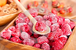 Frozen raspberries