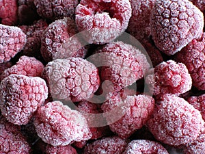 Frozen raspberries