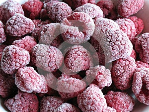 Frozen raspberries