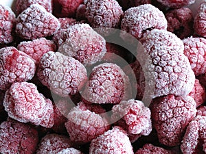 Frozen raspberries