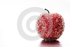 Frozen red apple
