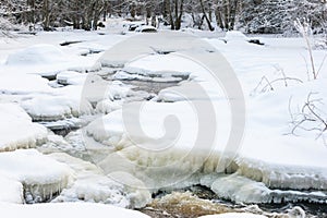 Frozen river landscape