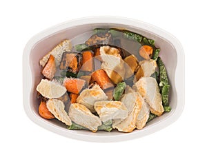 Frozen roasted turkey TV dinner