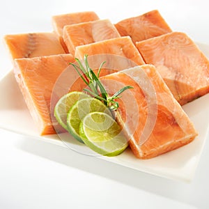 Frozen salmon