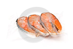 Frozen salmon fillets