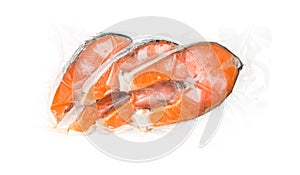 Frozen salmon fillets