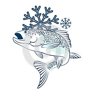 Frozen salmon symbol