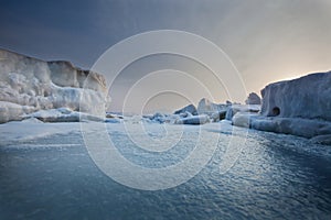 Frozen sea