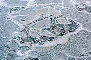 Frozen sea ice pattern