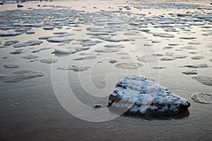 Frozen sea of Qingdao