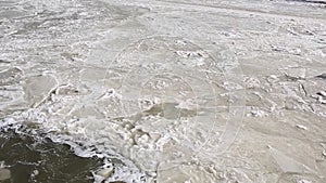 Frozen sea wit ice floes