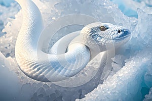 Frozen Serpent: A White Snake's Tale in the Antarctic Realm