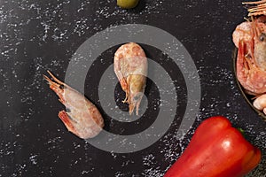 frozen shrimp with a small layer of ice glaze