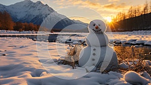 Frozen Silence: A Stunning Snowman Photoshoot In Floodplains Nanga Parbat