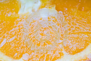 Frozen sliced orange