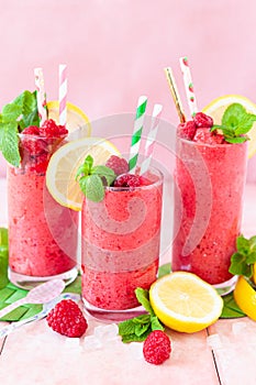 Frozen Smoothie, raspberry sherbet