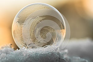 Frozen Soap water bubble