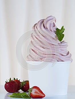 Frozen Soft Serve Yogurt.