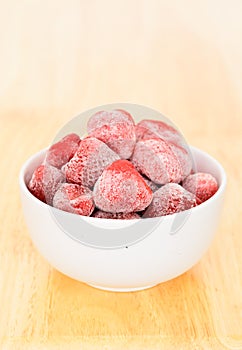 Frozen strawberry bowl