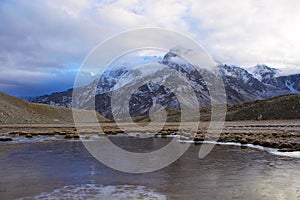 Frozen stream near Gangotri glacier, Uttarakhand