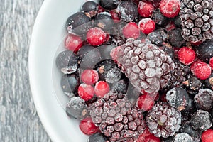 Frozen summer berries mixture