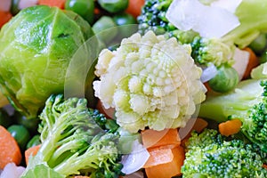 Frozen vegetables food