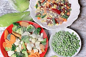 Frozen vegetables, quick-frozen vegetables maintains vegetables to stay fresh healthy diet