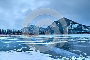 Frozen Vermilion Lakes, Banff National Park