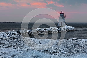 Frozen Vigil: Southampton Range Light