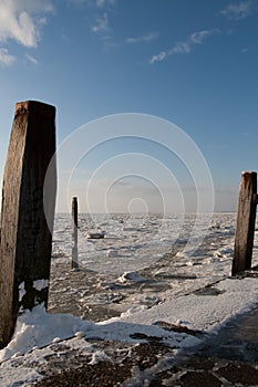 Frozen Wadden Sea