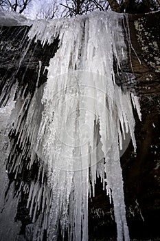 Frozen water fall in the Blue Ridge Mountains