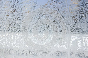 Frozen water  ice pattern  natural background.