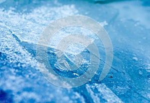 Frozen water, ice, texture, structure for the background