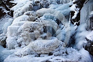 Frozen waterfall